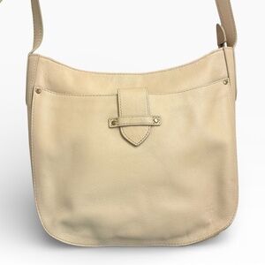 Frye Olivia cream leather messenger bag
